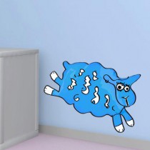 Stickers mouton bleu