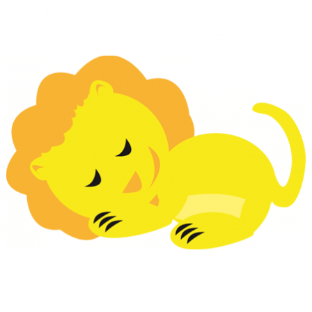 Stickers lionceau endormi