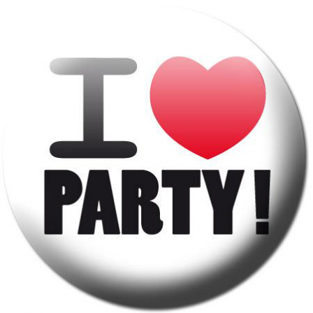 Badge I love party