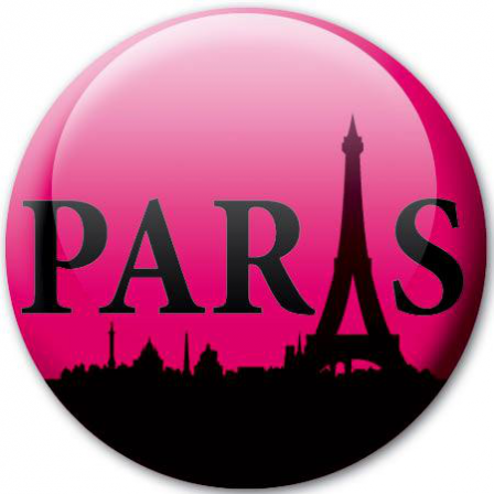 Badge Paris rose
