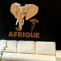 Stickers Africain tête éléphant