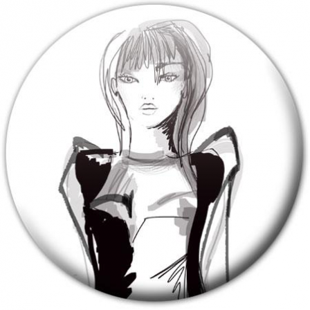 Badge personnage Mlle Fashion