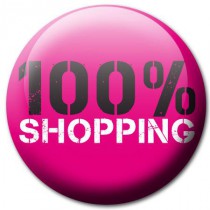 Badge Fun 100% Shopping