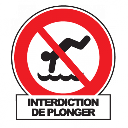 Stickers WC interdiction de plonger