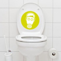 Stickers WC Masque à Gaz