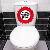 Stickers WC ne pas tourner autour du pot