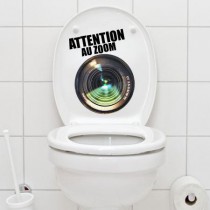 Stickers WC Attention au Zoom