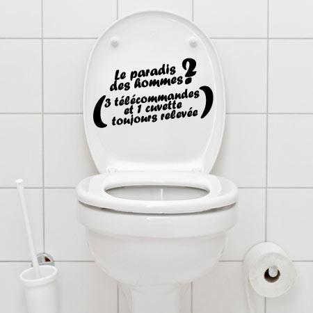 Sticker Toilettes - Décoration murale - Sticker WC - Textes