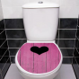Stickers WC planche coeur (4 coloris)