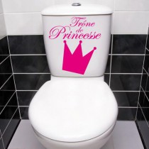 Stickers WC Trône de Princesse