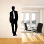 Stickers personnage silhouette homme d'affaire