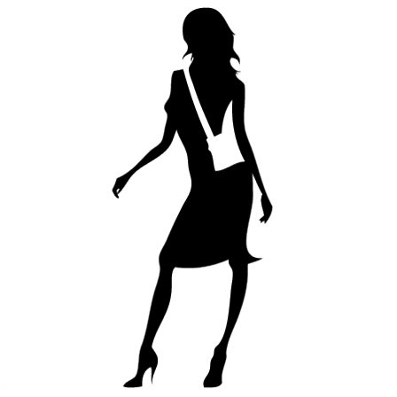 Stickers personnage silhouette fashion 3