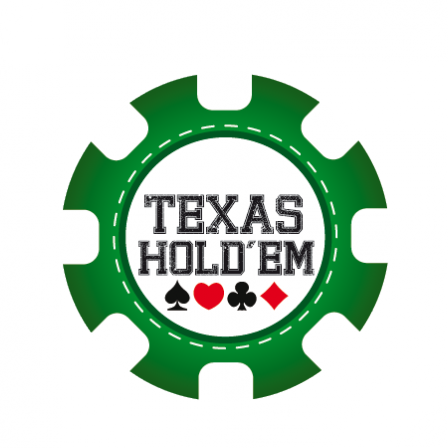 Stickers jeton casino texas Hold'em vert