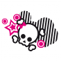 Stickers emo style tête de mort