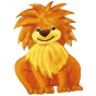Stickers lion assis