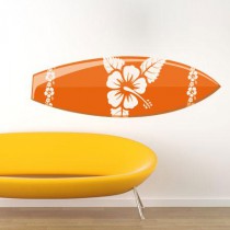 Stickers planche de surf orange