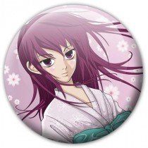 Badge Manga girl fleur