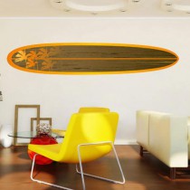 Stickers planche de surf cocotier