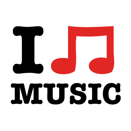 Stickers i love music ado