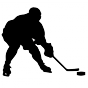Stickers joueur de hockey avec palet