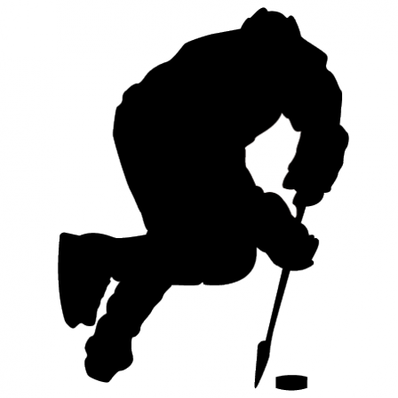 Stickers joueur de hockey avec palet 3