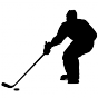 Stickers joueur de hockey avec palet 6