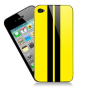Stickers iPhone course noir et jaune