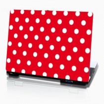 Stickers PC fashion points fond rouge