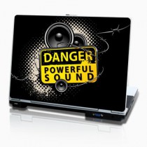 Stickers PC danger powerful black