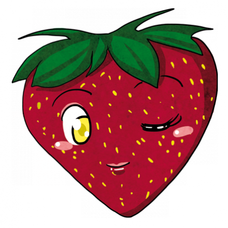Stickers fraise kawaii