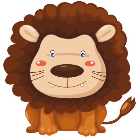 Stickers lion mignon