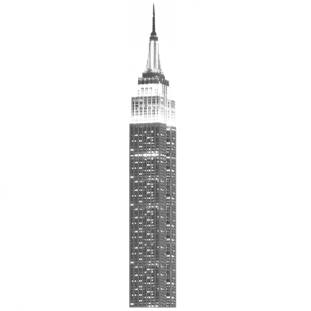 Stickers Empire State building new york gris