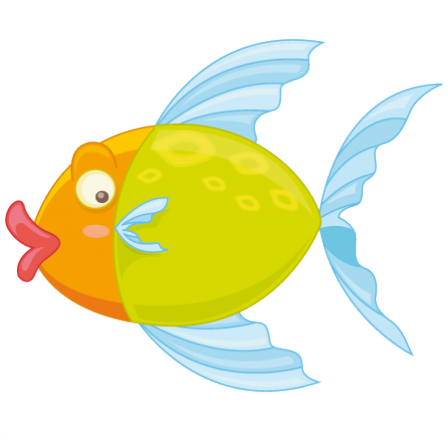Stickers enfant océan poisson exotique