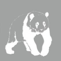 Pochoir adhésif panda