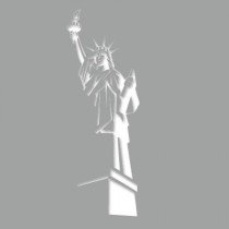 Pochoir adhésif Statue de la liberté stylisée