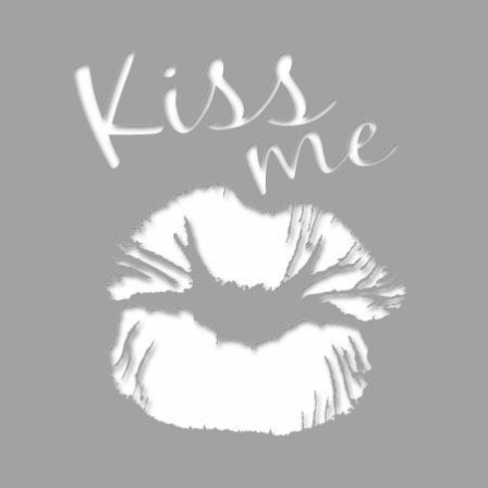 Pochoir adhésif Kiss me